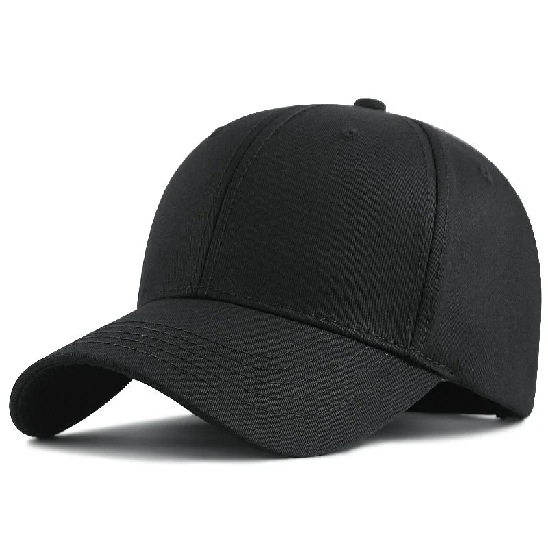 Oversized Cotton Baseball Cap – Adjustable Large Fit for Men and Women