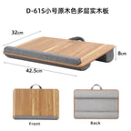 Portable Wooden Laptop Bed Desk – 15 Inch Lap Tray with Cushion for Study