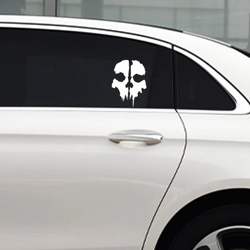 Call of Duty Ghost Skull Decal – Waterproof Vinyl Sticker for Car Windows