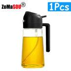 2-in-1 Oil Sprayer Dispenser – Plastic Kitchen Tool for BBQ and Cooking