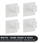 Self-Adhesive Black Wall Hooks – Heavy Duty Hangers for Coats and Towels