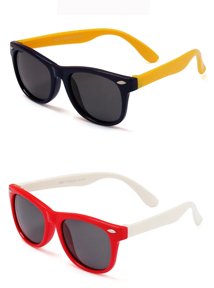 Silicone Kids Sunglasses – UV400 TR90 Goggles for Outdoor UV Protection