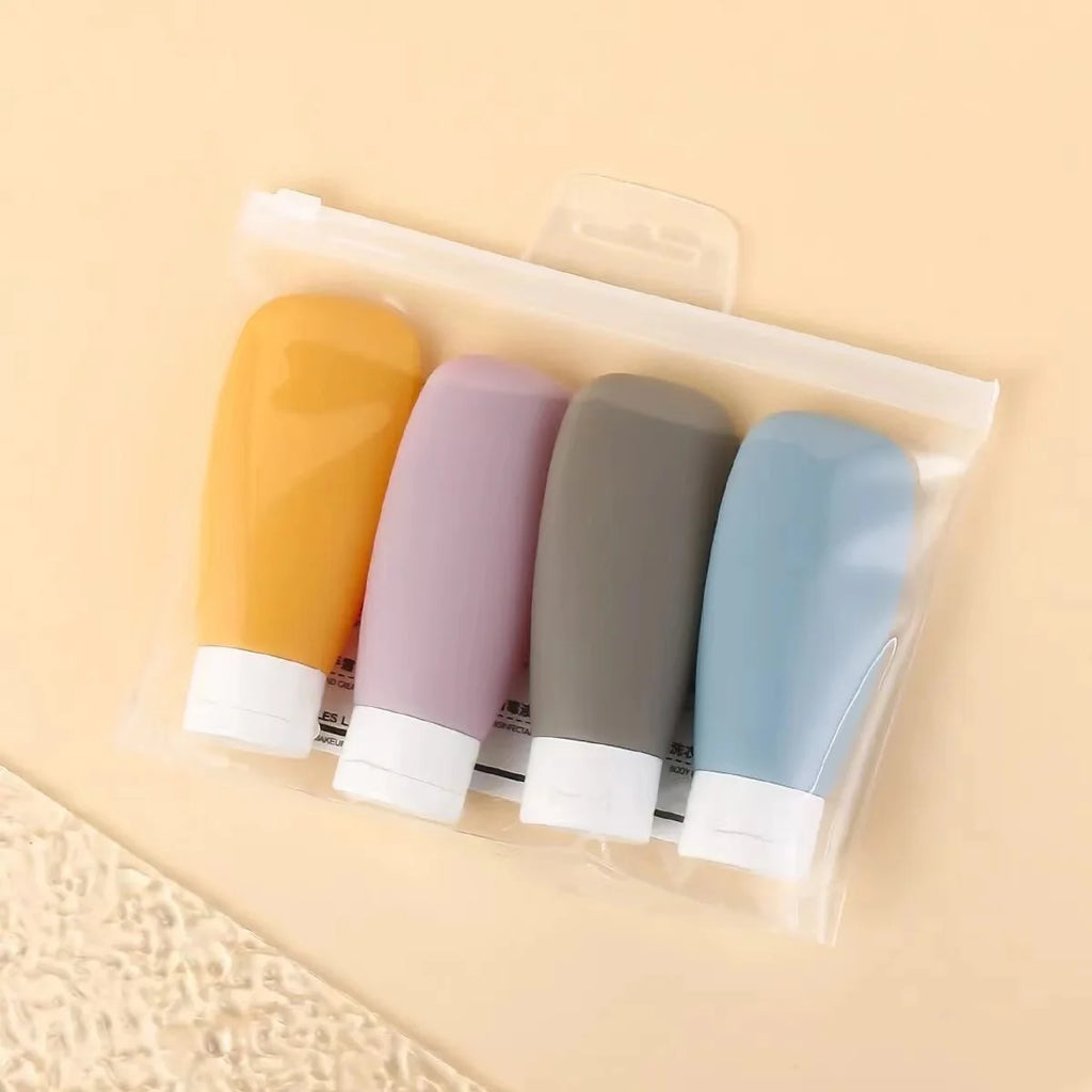 Refillable Silicone Travel Bottles – 60ml Squeeze Containers for Toiletries