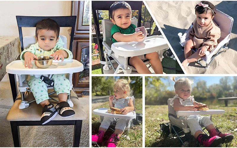 Portable Baby Booster Seat – Folding Dining Chair for Travel and Outdoor Use