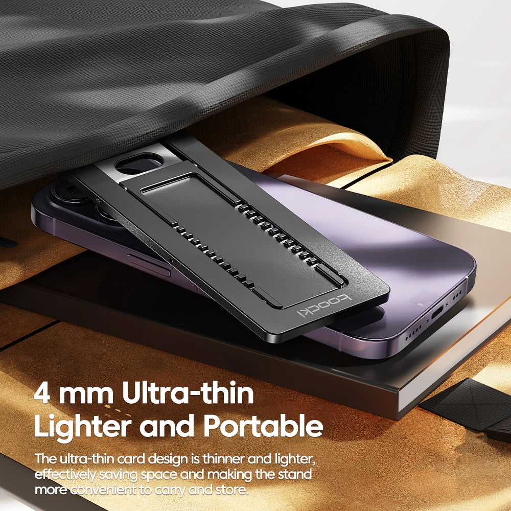 Ultra Thin Phone Stand – Foldable Adjustable Smartphone Holder for Desk