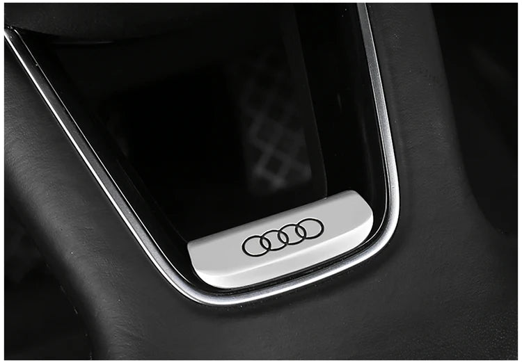 Aluminum S-Line Steering Wheel Emblem – Decorative Car Interior Accessory