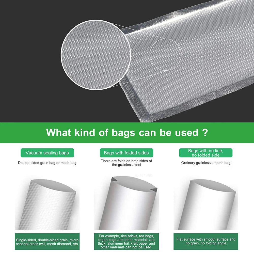 Vacuum Sealer Roll Bags – 300cm Food Storage for Kitchen Packaging