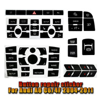 Climate Control Button Decals – Interior Repair Stickers for Audi A6 C6