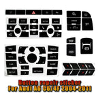 Climate Control Button Decals – Interior Repair Stickers for Audi A6 C6