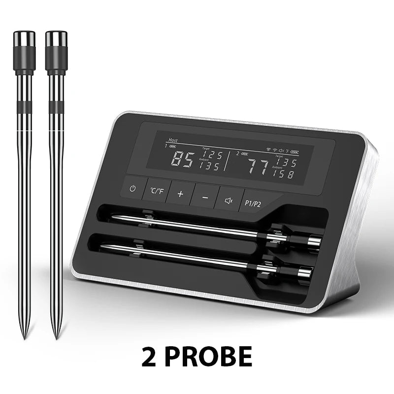 Wireless Meat Thermometer – Bluetooth Digital Probe for BBQ Smoker and Oven