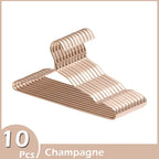 Golden Aluminum Alloy Coat Hangers – Durable Wardrobe Storage Organizer