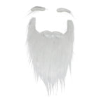 Fake Santa Beard – Synthetic White Facial Hair for Christmas Cosplay Costume