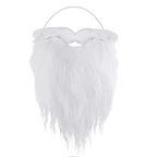 Faux White Santa Beard – Plush Costume Accessory for Kids and Adults