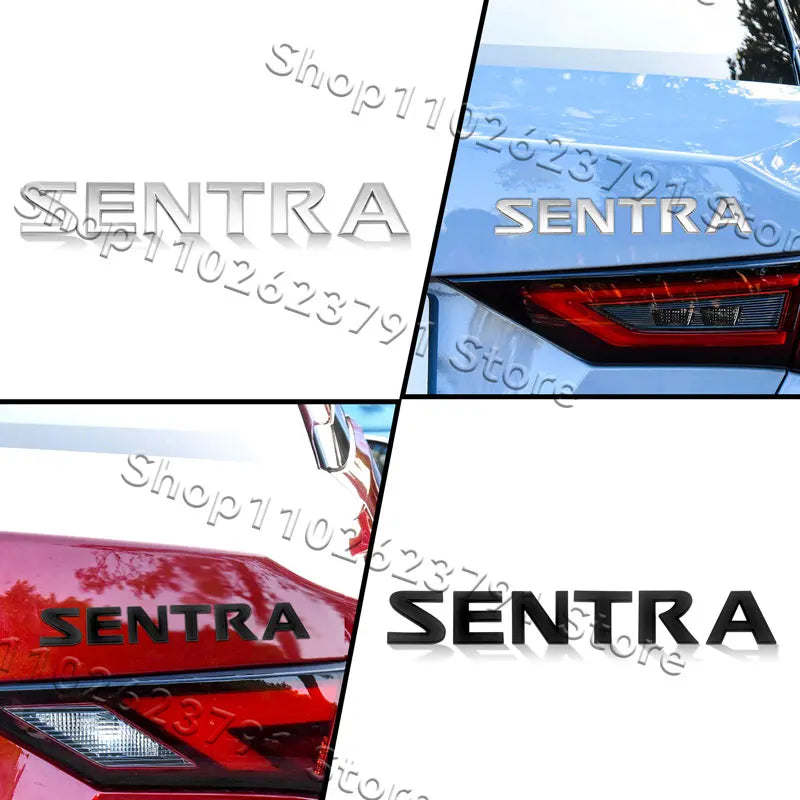 ABS Plastic SENTRA Letter Emblem – Trunk Fender Badge for Car Decoration