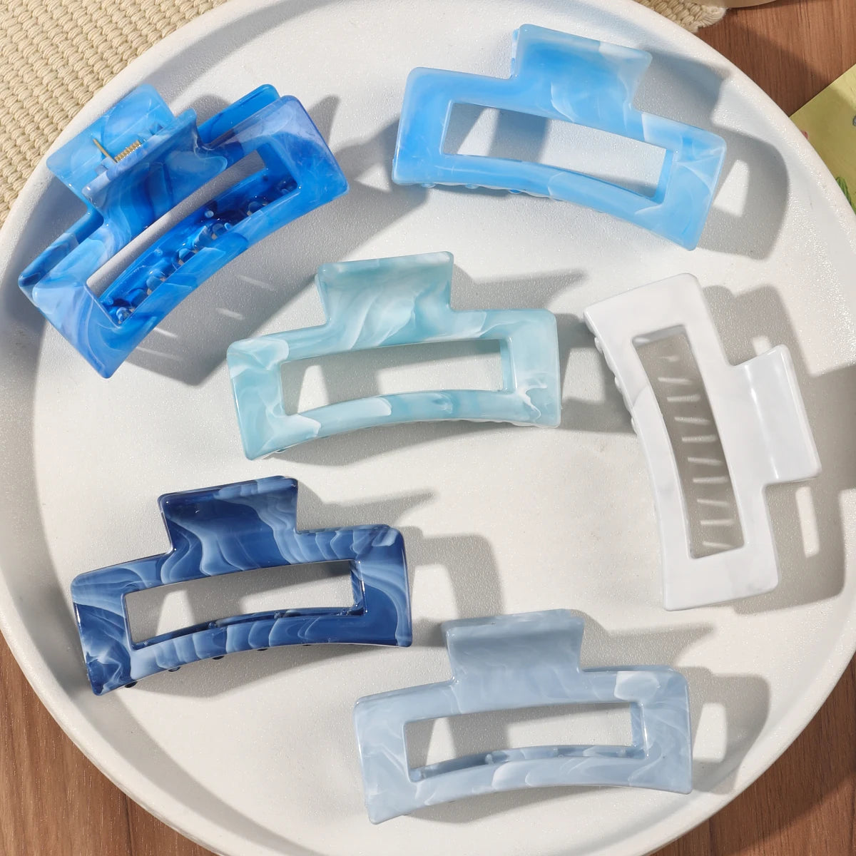 Matte Square Hair Claw Clips – Non-slip 3.4 inch Accessories for Thick Hair