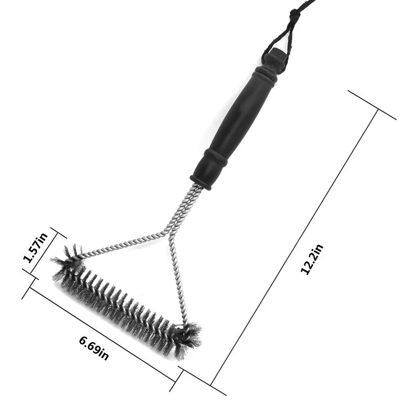 Stainless Steel BBQ Grill Brush – Non-stick Bristle Tool for Outdoor Cleaning