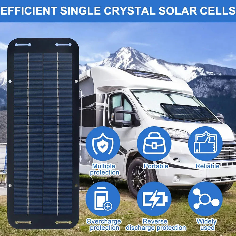 60W Solar Battery Trickle Charger – 12V Portable Panel for Car Boat Caravan