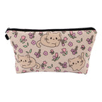 Large Animal Makeup Bag – Flamingo Cat Print Organizer for Travel Cosmetics