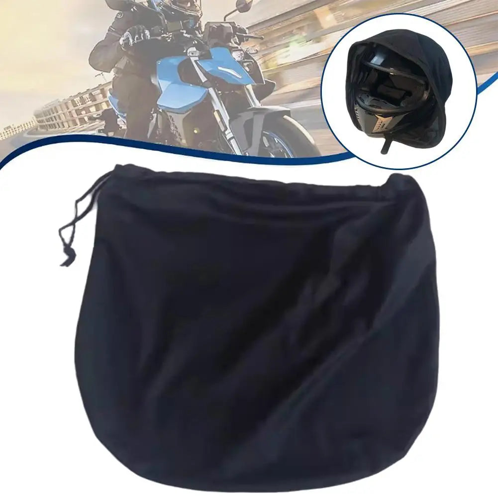 Plush Motorcycle Helmet Bag – Soft Drawstring Protective Carrier for Cycling