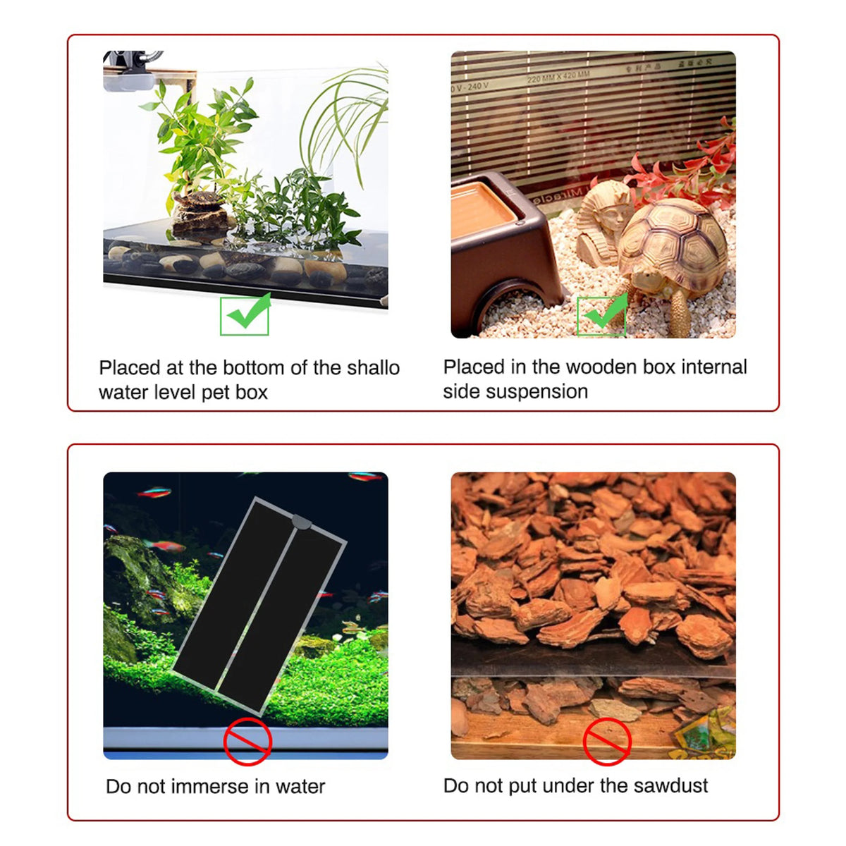 Adjustable Reptile Heat Mat – Terrarium Heating Pad for Pet Habitat
