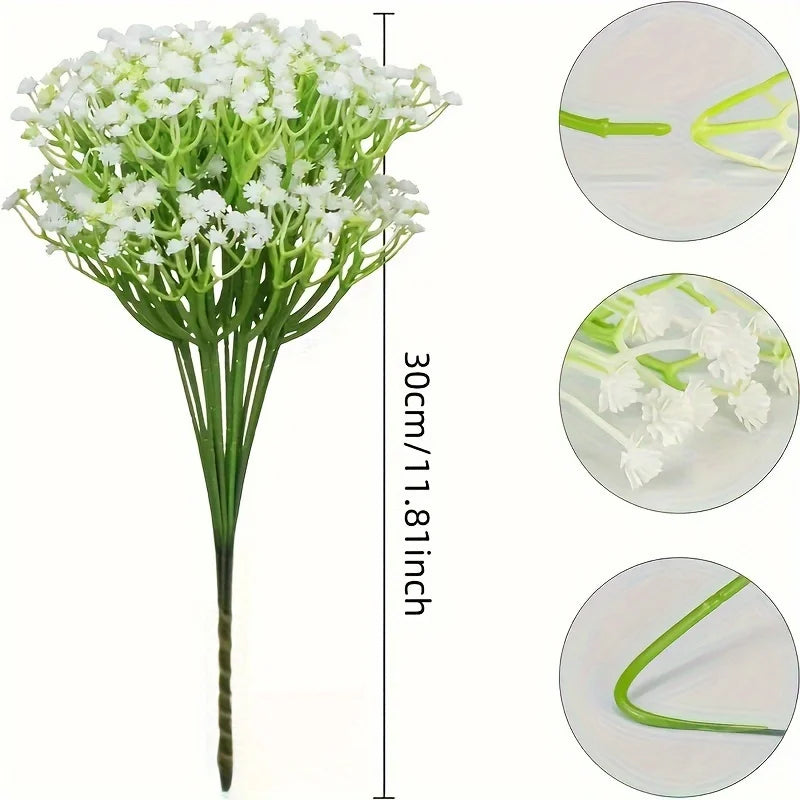 Artificial Baby's Breath Flowers – Floral Bouquet for Home Decor