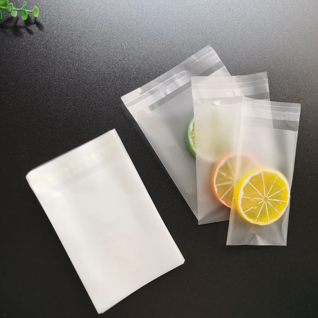 Matte Transparent Cellophane Bags – Self Sealing Pouches for Cookies and Jewelry