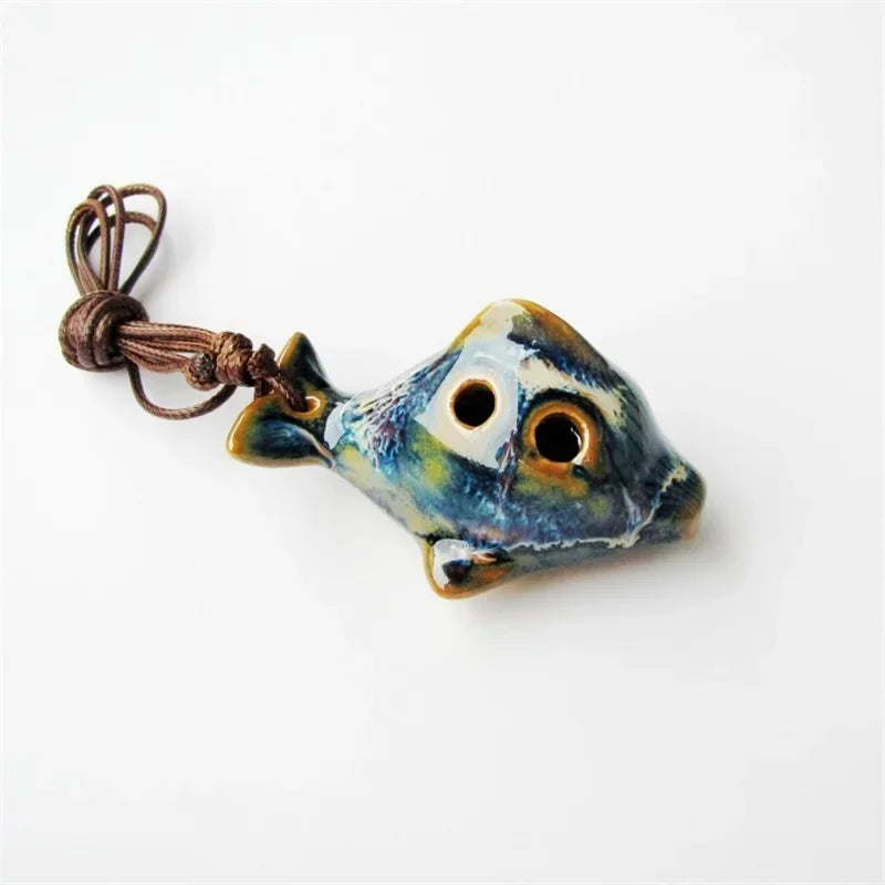 Ceramic Tortoise Alto Ocarina – 6-Hole Musical Flute for Kids and Beginners
