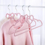 Heart Pattern ABS Clothes Hangers – Durable Organizers for Family Clothing