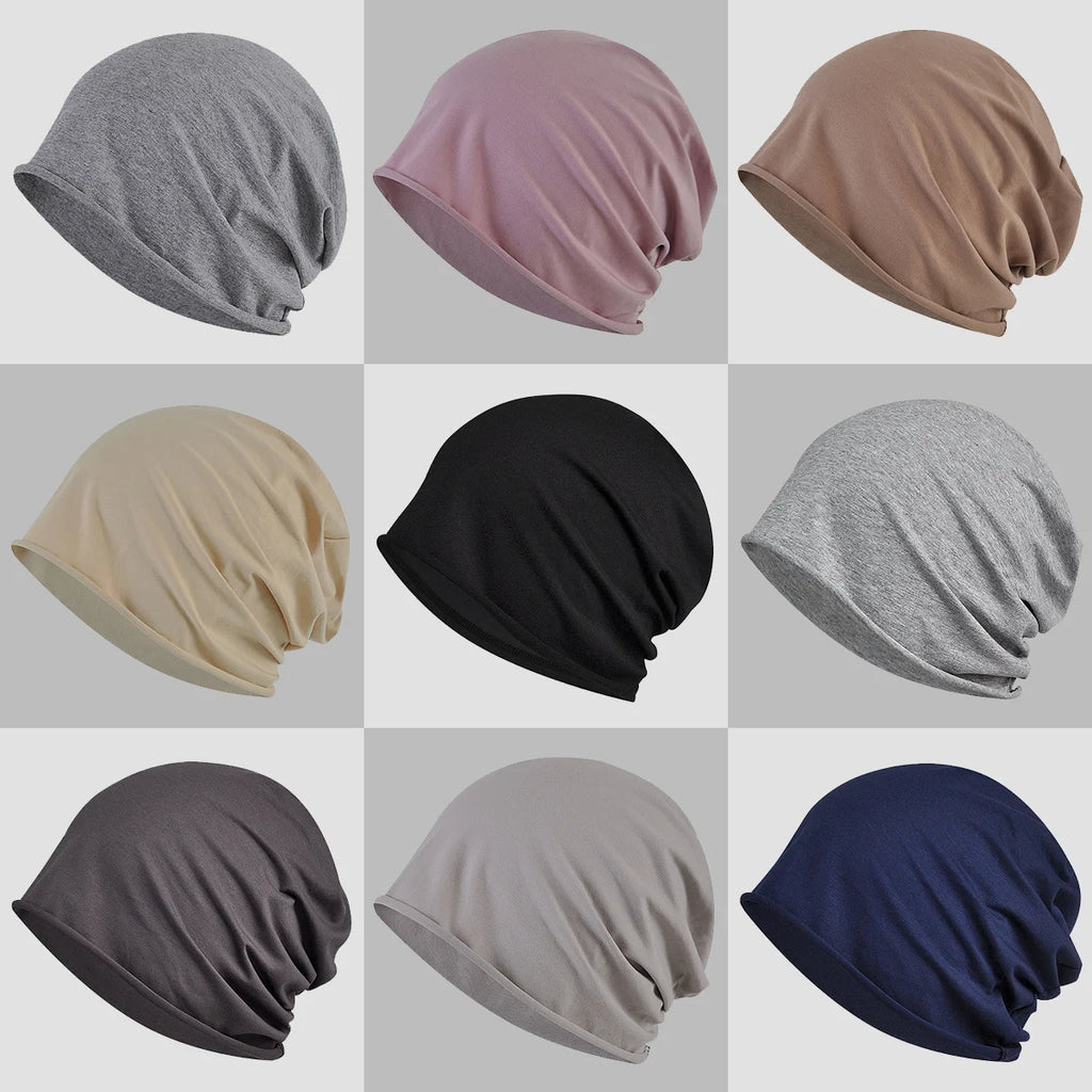 Cotton Sleep Cap – Breathable Unisex Headscarf for Nightwear and Hair Loss