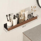 Corner Bathroom Shelf – Solid Wood Wall Mounted Organizer for Shower Storage