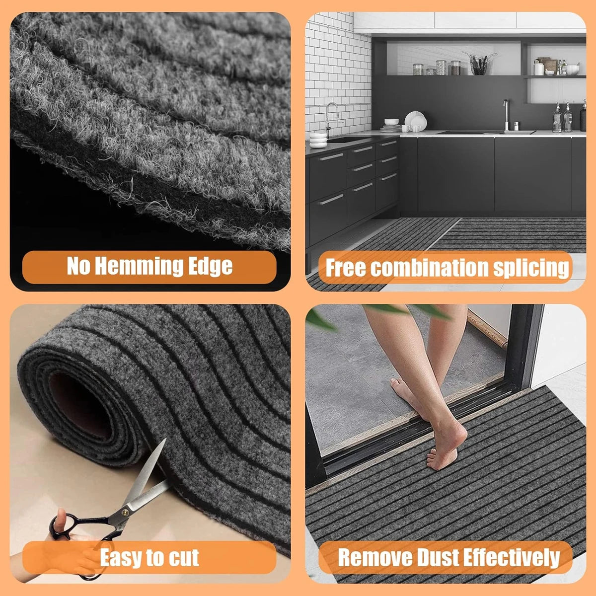 Non-Slip Floor Mat – Stain Resistant Doormat for Indoor Outdoor Home Entrance