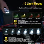 Rechargeable EDC Keychain Flashlight – Magnetic LED Work Light for Camping
