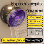 Rechargeable 3-in-1 Portable Fan – Multifunctional Cooling for Home and Travel