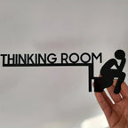 Thinking Room Toilet Sign – Modern Wall Mount Plaque for Bathroom Decor