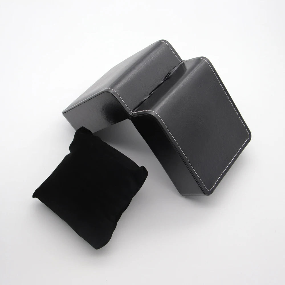 Black PU Leather Watch Box – Single Display Case with Pillow for Men