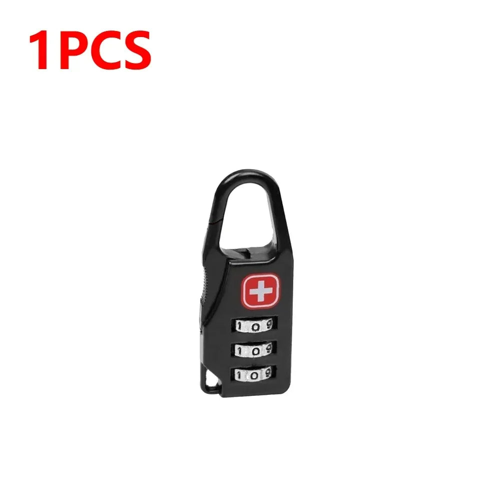 Portable Alloy Combination Padlock – Anti-theft Security for Travel Luggage