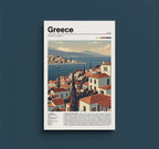 Vintage European City Travel Poster – Retro Canvas Art for Home Decor