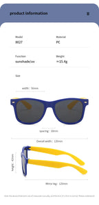 Square Frame Kids Sunglasses – UV Protection Eyewear for Summer Outdoor Play