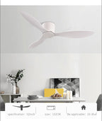 Modern DC Motor Ceiling Fan – Low Profile Minimalist for Home Decor