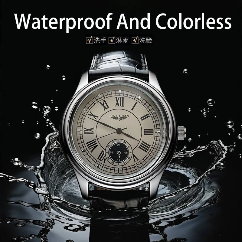 Luxury Leather Quartz Wristwatch – Waterproof Business Accessory for Men