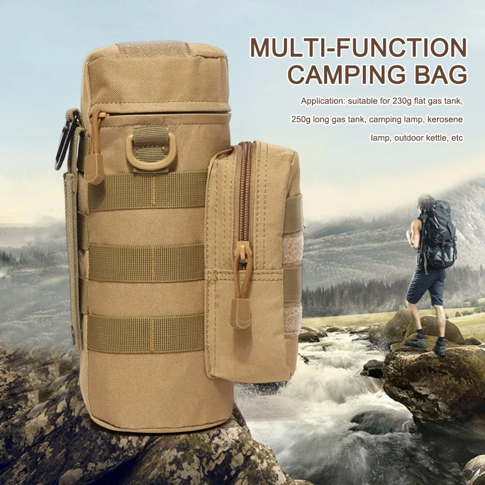 Molle Water Bottle Pouch – Tactical Kettle Carrier for Outdoor Camping