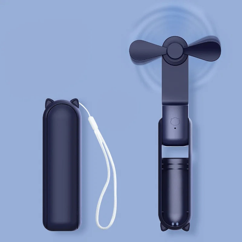 Portable Handheld Turbo Fan – Rechargeable Personal Cooler for Outdoor Travel