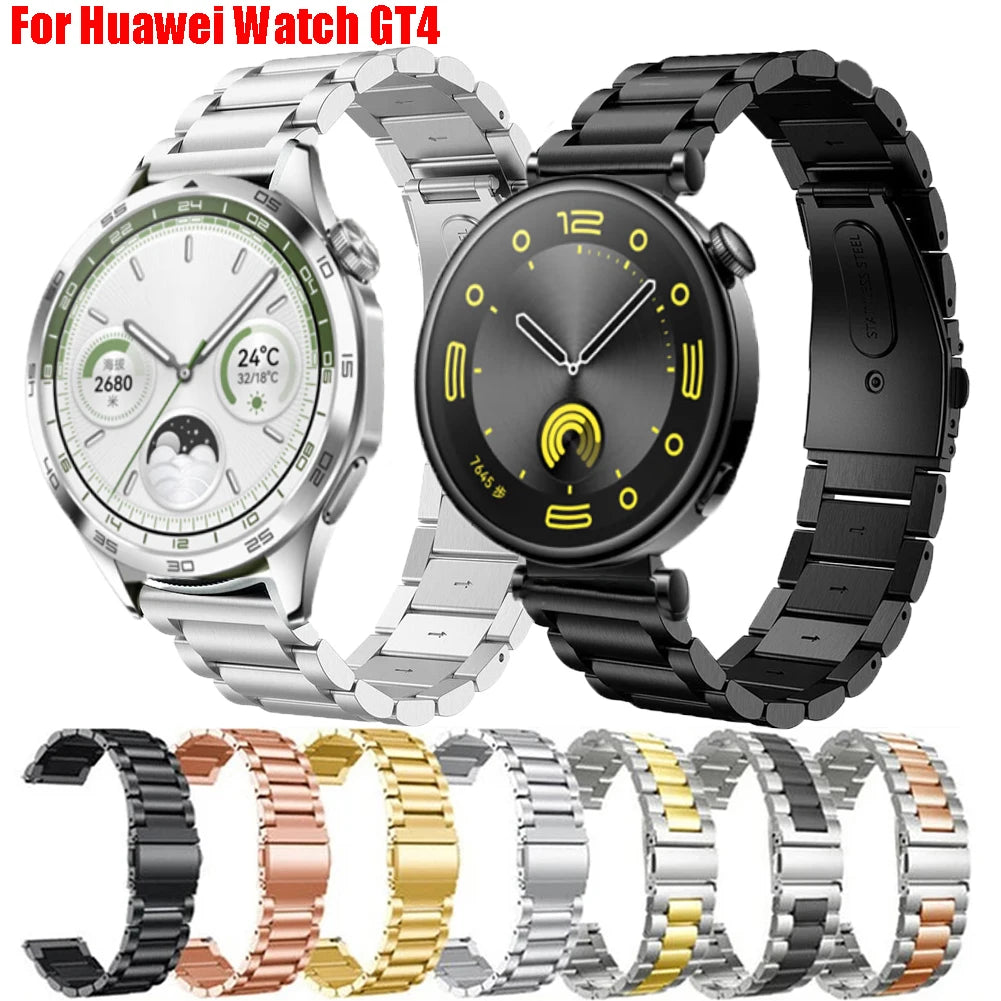 Stainless Steel Watch Band – Replacement Metal Bracelet for Huawei Watch GT4