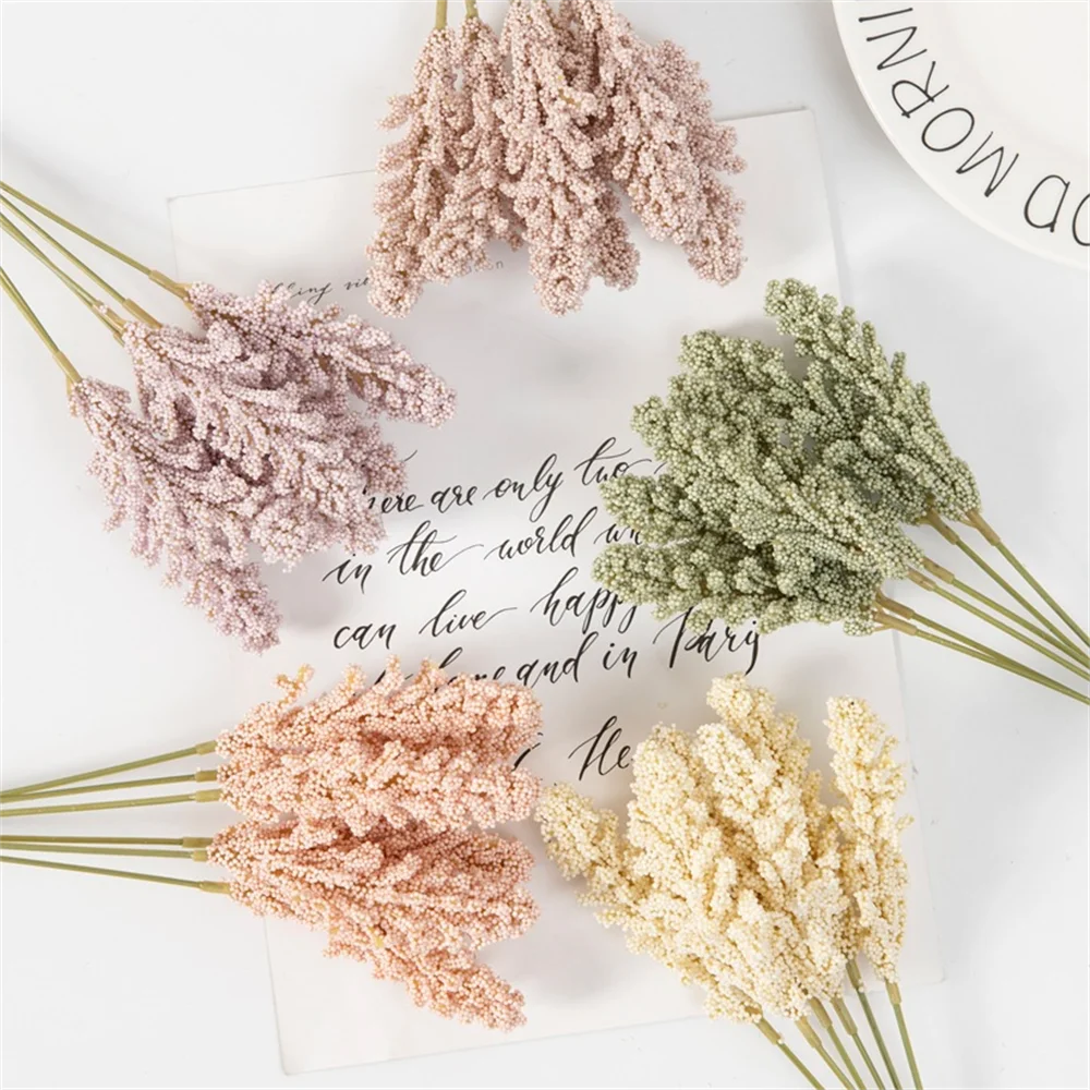 Artificial Lavender Flowers – PE Plastic Plant Bouquet for Home Table Decor