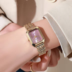 Women's Square Quartz Watch – Stainless Steel Strap for Elegant Fashion