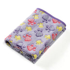 Plush Fleece Pet Blanket – Warm Footprint Mat for Small to Large Dogs and Cats
