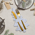 Christmas Tree Cutlery Holders – Festive Felt Tableware Decor for Holiday Dining