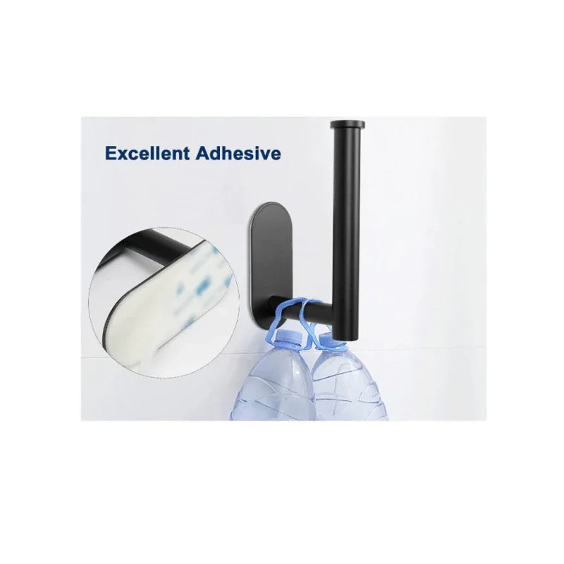 Stainless Steel Toilet Paper Holder – Self-Adhesive Wall Mount for Bathroom