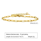 Gold Herringbone Chain Bracelet – Waterproof Stainless Steel for Women