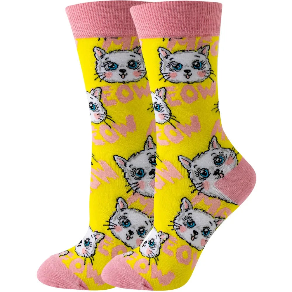 Colorful Cartoon Animal Crew Socks – Fun Harajuku Apparel for Men and Women